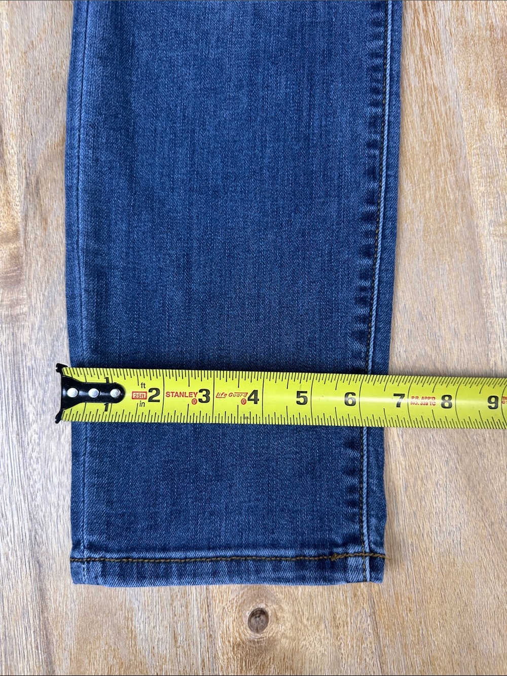 Judy Blue Mid Rise Classic Straight Leg Jeans in Medium Blue Wash - Picture 8 of 11